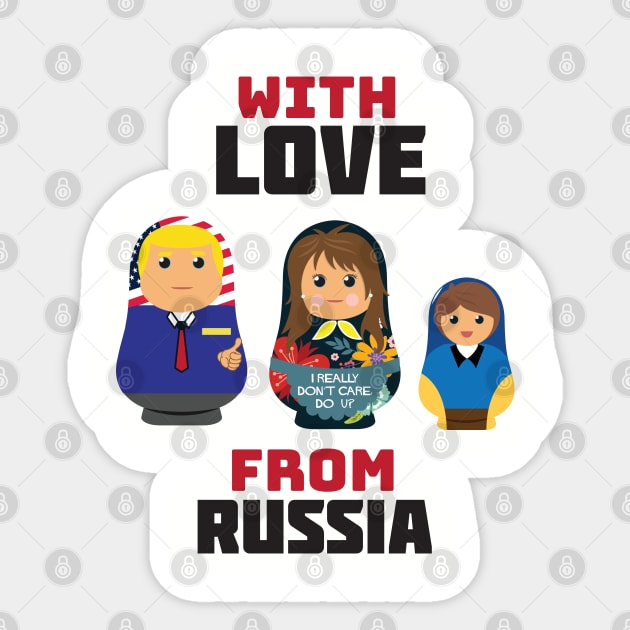 With Love From Russia Sticker by cacostadesign